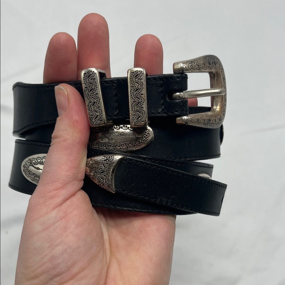 Bill Adler Studio Black Leather Belt